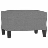 Sofa Chair with Footstool Dark Grey 60 cm Fabric