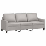3-Seater sofa with footstool Light Grey 180 cm Fabric - Top-Down View
