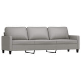 3-Seater Sofa with Footstool Light Grey 210 cm Fabric - Top-Down View