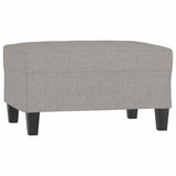 3-Seater Sofa with Footstool Light Grey 210 cm Fabric - 45-Degree Angle