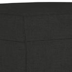 3-Seater Sofa with Footstool Black 210 cm Fabric