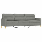 3-Seater Sofa with Footstool Dark Grey 210 cm Fabric - Top-Down View