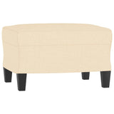 Sofa Chair with Footstool Cream 60 cm Fabric