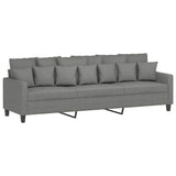 3-Seater Sofa with Footstool Dark Grey 210 cm Fabric - Top-Down View