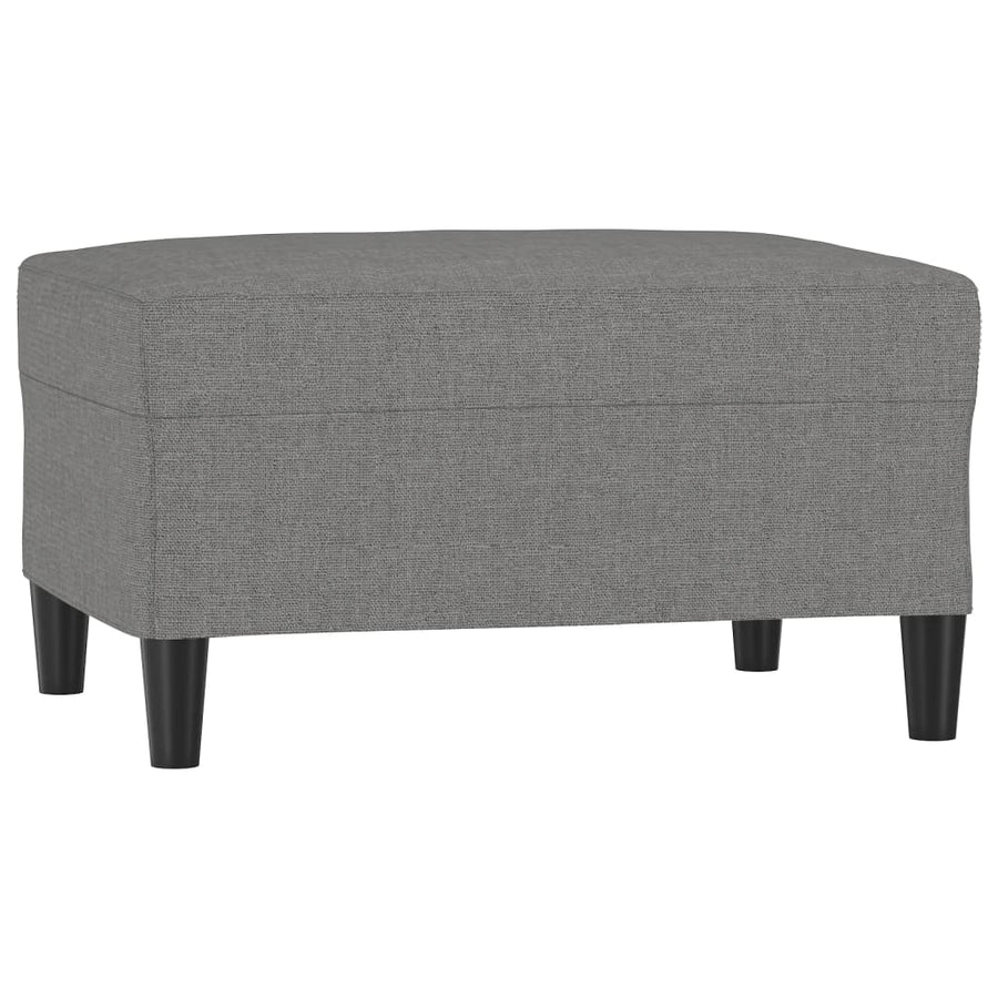 3-Seater Sofa with Footstool Dark Grey 210 cm Fabric