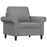Sofa Chair with Footstool Light Grey 60 cm Fabric - Top-Down View