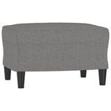 Sofa Chair with Footstool Dark Grey 60 cm Fabric - Top-Down View