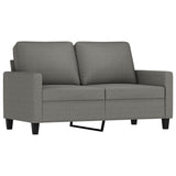 4 Piece Sofa Set with Cushions Dark Grey Fabric - 45-Degree Angle