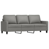 4 Piece Sofa Set with Cushions Dark Grey Fabric - Rear View