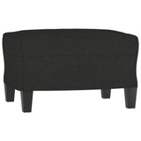 4 Piece Sofa Set with Cushions Black Fabric - Close-Up Angle