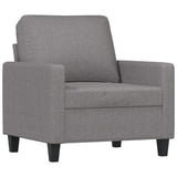 4 Piece Sofa Set with Cushions Light Grey Fabric - Top-Down View
