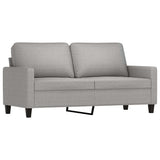 4 Piece Sofa Set with Cushions Light Grey Fabric