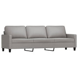 4 Piece Sofa Set with Cushions Light Grey Fabric