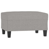 4 Piece Sofa Set with Cushions Light Grey Fabric