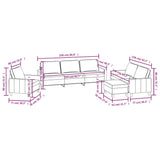 4 Piece Sofa Set with Cushions Light Grey Fabric - Extra Image