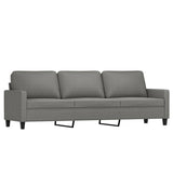 4 Piece Sofa Set with Cushions Dark Grey Fabric