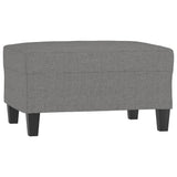 4 Piece Sofa Set with Cushions Dark Grey Fabric