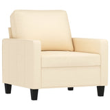 4 Piece Sofa Set with Cushions Cream Fabric - Top-Down View