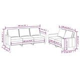 2 Piece Sofa Set with Cushions Black Fabric - Close-Up Angle