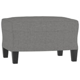 3 Piece Sofa Set with Cushions Dark Grey Fabric - Rear View