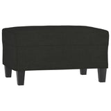 3 Piece Sofa Set with Cushions Black Fabric