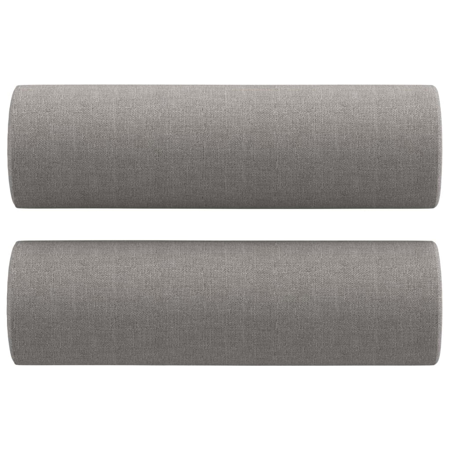 3 Piece Sofa Set with Throw Pillows and Cushions Light Grey Fabric