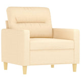 3 Piece Sofa Set with Throw Pillows&Cushions Cream Fabric - Top-Down View