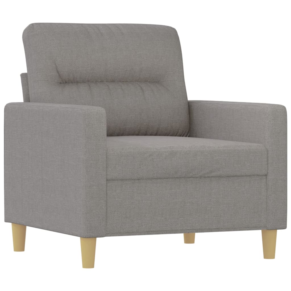 4 Piece Sofa Set with Throw Pillows and Cushions Light Grey Fabric