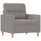 4 Piece Sofa Set with Throw Pillows and Cushions Light Grey Fabric - Top-Down View