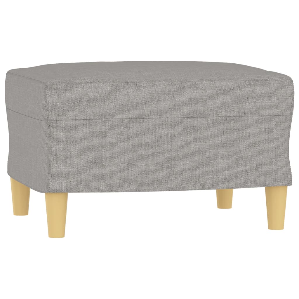 4 Piece Sofa Set with Throw Pillows and Cushions Light Grey Fabric