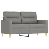 4 Piece Sofa Set with Throw Pillows&Cushions Dark Grey Fabric