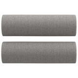 4 Piece Sofa Set with Throw Pillows&Cushions Light Grey Fabric - Close-Up Angle