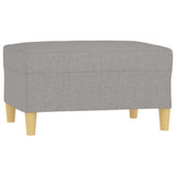 4 Piece Sofa Set with Throw Pillows&Cushions Light Grey Fabric