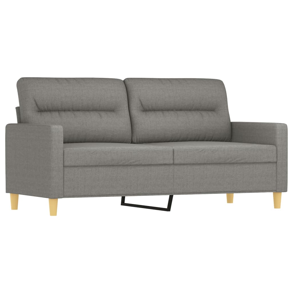 4 Piece Sofa Set with Throw Pillows&Cushions Dark Grey Fabric