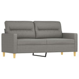 4 Piece Sofa Set with Throw Pillows&Cushions Dark Grey Fabric - 45-Degree Angle