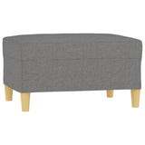 4 Piece Sofa Set with Throw Pillows&Cushions Dark Grey Fabric