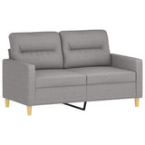3 Piece Sofa Set with Throw Pillows&Cushions Light Grey Fabric - Top-Down View