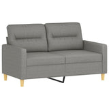 3 Piece Sofa Set with Throw Pillows&Cushions Dark Grey Fabric - Top-Down View