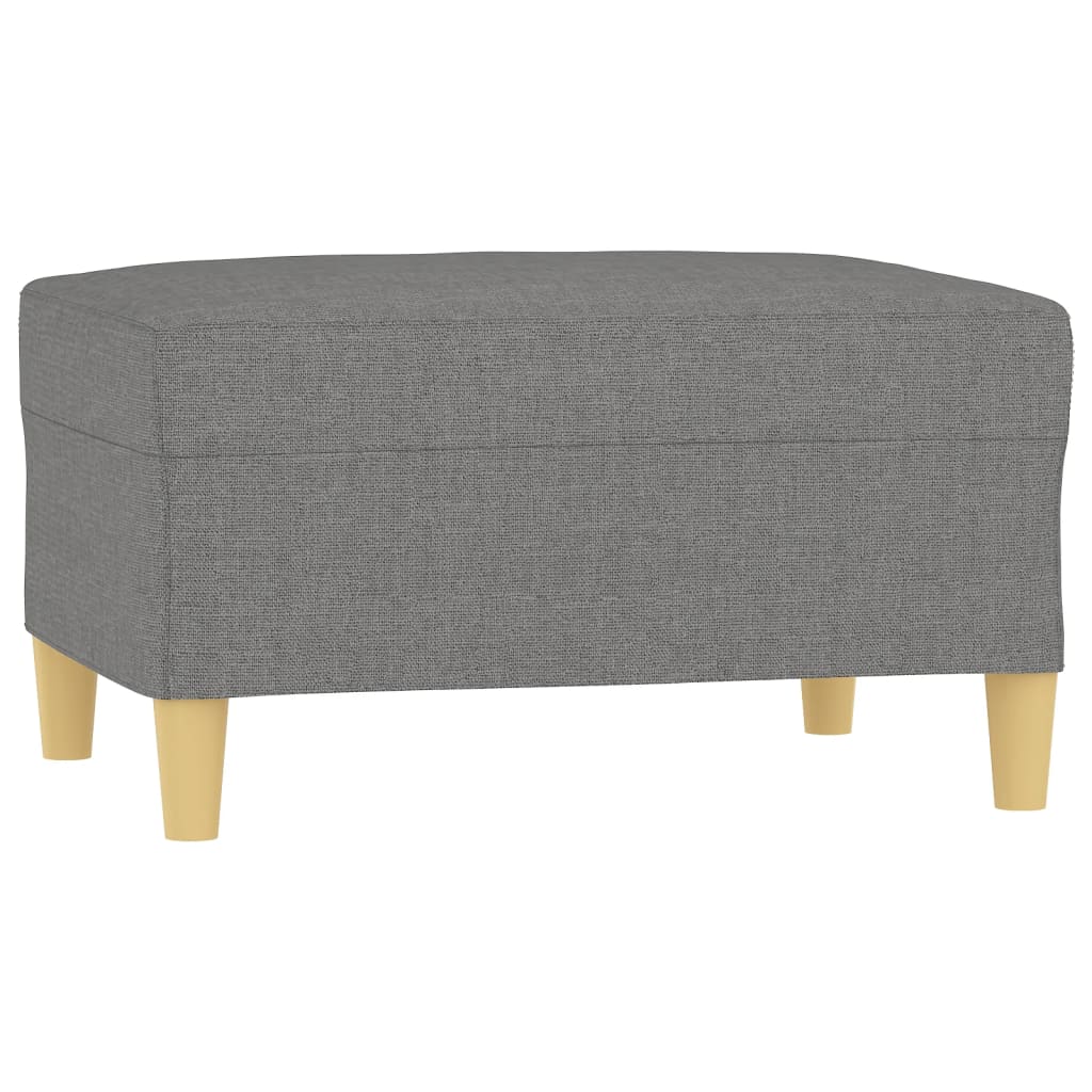 3 Piece Sofa Set with Throw Pillows&Cushions Dark Grey Fabric