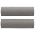 3 Piece Sofa Set with Throw Pillows&Cushions Light Grey Fabric
