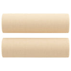 3 Piece Sofa Set with Throw Pillows&Cushions Cream Fabric