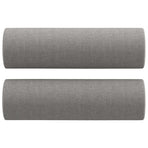 3 Piece Sofa Set with Throw Pillows&Cushions Light Grey Fabric