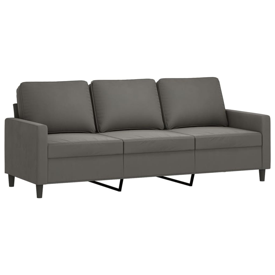 4 Piece Sofa Set with Cushions Dark Grey Velvet