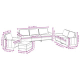 4 Piece Sofa Set with Cushions Dark Grey Velvet