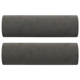 4 Piece Sofa Set with Throw Pillows&Cushions Dark Grey Velvet - Close-Up Angle