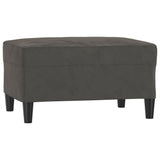 3 Piece Sofa Set with Throw Pillows&Cushions Dark Grey Velvet - Close-Up Angle