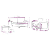 3 Piece Sofa Set with Throw Pillows&Cushions Dark Grey Velvet