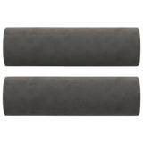 2 Piece Sofa Set with Throw Pillows&Cushions Dark Grey Velvet - Rear View