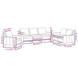 3 Piece Sofa Set with Cushions Black Faux Leather