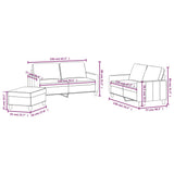 3 Piece Sofa Set with Cushions Black Faux Leather - Low Angle
